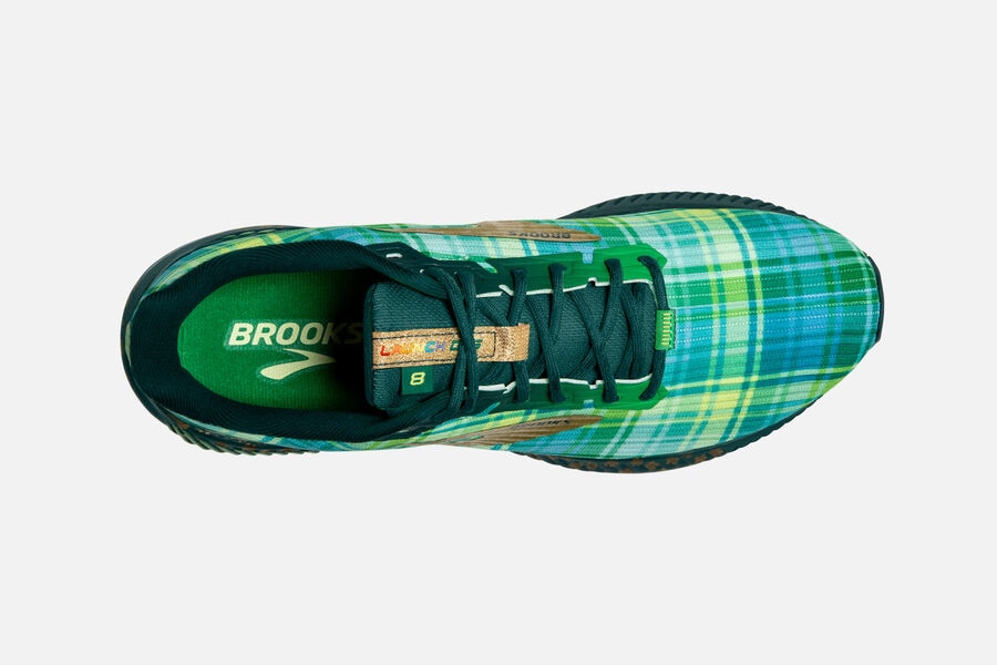 Brooks Launch GTS 8 Road Running Shoes Womens - Green/Gold - GVIUD-8579